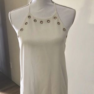 Naked Zebra Ivory Sleeveless Blouse